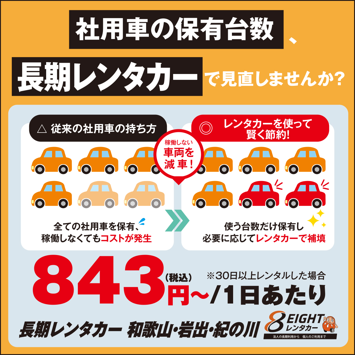 8レンタカーバナー経費削減1200×1200